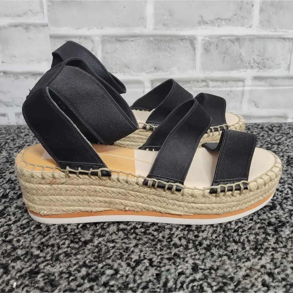 Dolce Vita Lury Platform Espadrille Wedge Sandals, Sz 8M